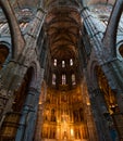 High altar of the gothic Cathedral of Avila Royalty Free Stock Photo