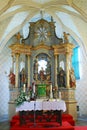 High altar in the church of the Holy Trinity, Radoboj, Croatia