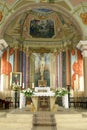 High altar in the church Name of Mary and Saint George in Odra, Croatia