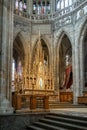 High Altar in St. Vitus Cathedral Interior at Prague Castle - Prague, Czech Republic