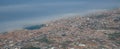 High altitude Aerial shot of Povoa de Varzim, Porto district in Portugal Royalty Free Stock Photo