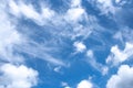 High Altitude Cloud Cirrus on Blue Sky