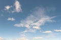 High altitude clouds in blue sky, panorama format Royalty Free Stock Photo