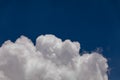 High Altitude Cumulonimbus Clouds with Clear Blue Sky Background