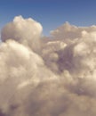 High altitude cumulus clouds