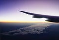 High Altitude Dawn view From Jet Aircraft Royalty Free Stock Photo