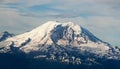 High Altitude Full Aerial View of Mount Rainier