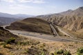 high altitude road top of the great Atlas, Morocco Royalty Free Stock Photo