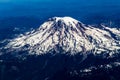 High Altitude View of Mount Rainier, Washington.