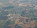 A high altitude view of the Silverstone circuit in Northamptonshire Royalty Free Stock Photo