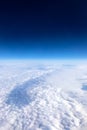 High altitude view between sky and space