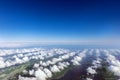 High altitude view between sky and space , in to the dark Royalty Free Stock Photo