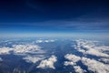 High altitude view between sky and space , in to the dark Royalty Free Stock Photo