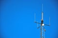 High altitude worker working on a cellphone mast Royalty Free Stock Photo