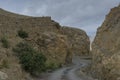 High altutude mountain road from Kaza to langza in spiti valley,Himachal Pradesh,India Royalty Free Stock Photo