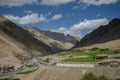 High altutude terrace farming after Fotu la pass , Ladakh,India Royalty Free Stock Photo