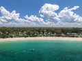 High angle aerial drone view of Huskisson Beach Royalty Free Stock Photo