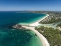 High angle aerial drone view of Huskisson Beach Royalty Free Stock Photo