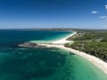 High angle aerial drone view of Huskisson Beach Royalty Free Stock Photo