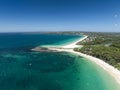 High angle aerial drone view of Huskisson Beach Royalty Free Stock Photo