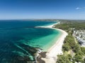 High angle aerial drone view of Huskisson Beach Royalty Free Stock Photo