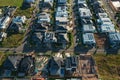 High angle aerial view of modern upmarket houses under construction, Sydney, Australia Royalty Free Stock Photo