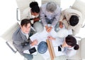 High angle of architects in a meeting Royalty Free Stock Photo