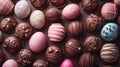 Assorted Gourmet Chocolate Easter Eggs Royalty Free Stock Photo