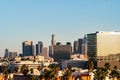 Rooftop view of the skyline of Downtown Los Angeles Royalty Free Stock Photo