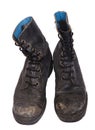 Isolated Used Army Boots - High Angle Frontal