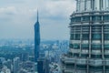 High-angle of Merdeka 118 tower seen from Petronas Towers, Kuala Lumpur, Malaysia Royalty Free Stock Photo