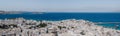 High angle panoramic view of Mykonos Town, Mykonos, Greece Royalty Free Stock Photo