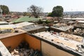 High Angle rooftop view of low income houses in Alexandra township Johannesburg South Africa Royalty Free Stock Photo