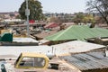 High Angle rooftop view of low income houses in Alexandra township Johannesburg South Africa Royalty Free Stock Photo