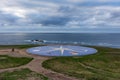 High-angle of Rosemont Place with the landscape view on a gloomy day, Galicia, Spain