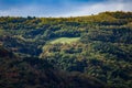 High angle shot of the beautiful landscape in Istria, Croatia