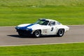 High angle shot of a beautiful sports car riding in Goodwood city of the UK