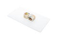 High angle shot of california sushi rolls on a white tray isolated on a white background Royalty Free Stock Photo