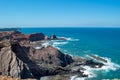 High angle shot of Coastline near Cabo do St Vincente in Portugal Royalty Free Stock Photo