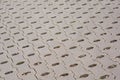 High angle shot of interlocking paver block with holes
