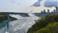 High angle shot of the magnificent Niagra Falls captured in Canada Royalty Free Stock Photo
