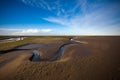 High angle shot of a meander in a valley in Kwade Hoek, the Netherlands