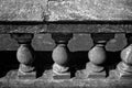 High angle shot of an old stone baluster Royalty Free Stock Photo