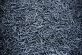 High angle shot of a pile of nails Royalty Free Stock Photo