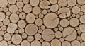 Wood Logs Texture Background, Stacked Tree Rings, Natural Pattern Royalty Free Stock Photo
