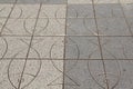 High angle shot of a tiled floor with fish patterns Royalty Free Stock Photo