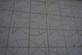 A high angle shot of a tiled floor with fish patterns Royalty Free Stock Photo