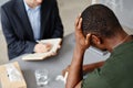 Man Crying During Therapy Session Royalty Free Stock Photo