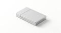 Sleek Brushed Metal Cigarette Case on White Royalty Free Stock Photo
