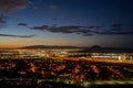 High angle sunset view of the famous Henderson cityscape